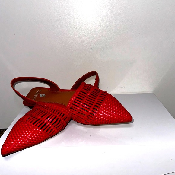 SARTO Braided Red Slingback Sandals Sz 8 NWOT - Picture 2 of 6